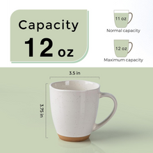 Load image into Gallery viewer, AmorArc 12oz Coffee Mugs, Ceramic Coffee Mugs set of 4 for Man, Woman, Dad, Mom, Modern Coffee Cups with handle for Latte/Cappuccino/Milk/Cocoa. Dishwasher&Microwave Safe, Light Beige