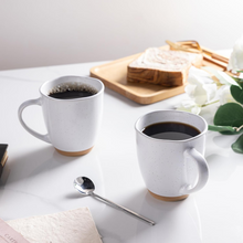 Load image into Gallery viewer, AmorArc 12oz Coffee Mugs, Ceramic Coffee Mugs set of 6 for Man, Woman, Dad, Mom, Modern Coffee Cups with handle for Latte/Cappuccino/Milk/Cocoa. Dishwasher&Microwave Safe, White