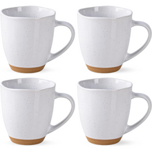 Load image into Gallery viewer, AmorArc 12oz Coffee Mugs, Ceramic Coffee Mugs set of 4 for Man, Woman, Dad, Mom, Modern Coffee Cups with handle for Latte/Cappuccino/Milk/Cocoa. Dishwasher&Microwave Safe, White