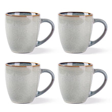 Load image into Gallery viewer, AmorArc Ceramic Coffee Mugs Set of 4, 12oz Stoneware Coffee Mugs Set For Dad Mom Women MEN, Light Weight Coffee Cups for Latte/Tea/Beer/Hot Cocoa, Dishwasher & Microwave Safe,Green Wheat
