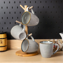 Load image into Gallery viewer, AmorArc Ceramic Coffee Mugs Set of 6, 12oz Stoneware Coffee Mugs Set For Dad Mom Women MEN, Light Weight Coffee Cups for Latte/Tea/Beer/Hot Cocoa, Dishwasher & Microwave Safe,Green Wheat