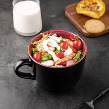 Load image into Gallery viewer, AmorArc 24 oz Soup Mugs with Handles, Jumbo Ceramic Bowls Mugs Set with handles for Coffee Cereal Cappuccino Snacks, Microwave&Dishwasher safe Soup Cups for Meal-Burgundy