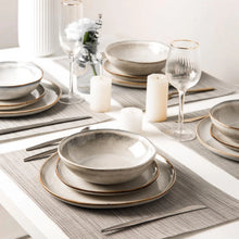Load image into Gallery viewer, AmorArc Ceramic Dinnerware Sets,Handmade Reactive Glaze Stoneware Plates and Bowls Sets,Highly Chip and Crack Resistant | Dishwasher & Microwave Safe Dishes Set,Service for 8 Set(24pc),Cappuccino