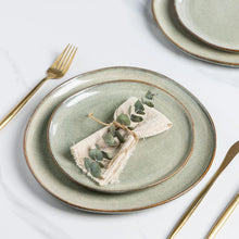 Load image into Gallery viewer, AmorArc Ceramic Dinnerware Sets,Handmade Reactive Glaze Stoneware Plates and Bowls Sets,Highly Chip and Crack Resistant | Dishwasher & Microwave Safe Dishes Set,Service for 8 Set(24pc),Reactive Glaze
