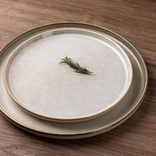Load image into Gallery viewer, AmorArc Ceramic Dinnerware Sets for 6, 18 Pieces Stoneware Plates and Bowls Sets, Scratch Resistant Dishes, Dishwasher & Microwave Safe, Reactive Glaze-Cappuccino (Service for 6)