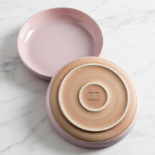 Load image into Gallery viewer, AmorArc 8.75'' Large Ceramic Pasta Bowls, 36oz Handpainted Stoneware Bowls Set of 4, Microwave&Dishwasher Safe Bowls with Rustic Terracotta Underside for Pasta Salad, Cloud Pink