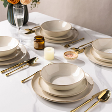 Load image into Gallery viewer, AmorArc Ceramic Dinnerware Sets,Handmade Reactive Glaze Stoneware Plates and Bowls Sets,Highly Scratch Resistant | Dishwasher & Microwave Safe Dishes Set,Service for 8 (24pc)
