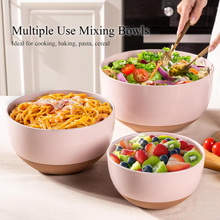 Load image into Gallery viewer, AmorArc Ceramic Mixing Bowls|Nesting Bowls Set of 3 for Kitchen|Stoneware Serving Bowls with Rustic Terracotta Underside for Mixing,Cooking,Baking,Salad| Microwave & Dishwasher Safe 4.6/2.8/1.3 Qt