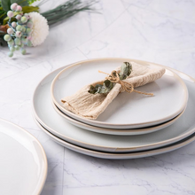 Load image into Gallery viewer, AmorArc Ceramic Plates Set of 6, 8.5 Inch Handmade Reactive Glaze Stoneware Plates set for Dessert, Salad, Appetizer, Dinner, Microwave & Dishwasher Safe, Scratch Resistant-Reactive Color
