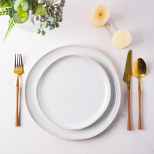 Load image into Gallery viewer, AmorArc Ceramic Plates Set of 6, 8.5 Inch Handmade Reactive Glaze Stoneware Plates set for Dessert, Salad, Appetizer, Dinner, Microwave & Dishwasher Safe, Scratch Resistant-Reactive Color