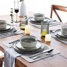 Load image into Gallery viewer, AmorArc Ceramic Dinnerware Sets for 8, 24 Pieces Stoneware Plates and Bowls Sets, Reactive Glaze Dishes -Scratch Resistant, Dishwasher&Microwave Safe, Green Wheat (Service for 8)