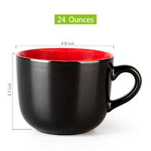 Load image into Gallery viewer, Jumbo Cereal Soup Bowls / Coffee Mugs 24OZ Mugs Set of 4 - ACM004