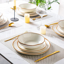 Load image into Gallery viewer, Hand Crafted Stoneware Plates and Bowls Set for 6 (18pcs)
