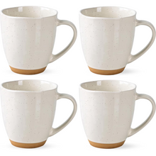 Load image into Gallery viewer, AmorArc 12oz Coffee Mugs, Ceramic Coffee Mugs set of 4 for Man, Woman, Dad, Mom, Modern Coffee Cups with handle for Latte/Cappuccino/Milk/Cocoa. Dishwasher&amp;Microwave Safe, Light Beige
