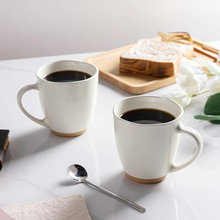 Load image into Gallery viewer, AmorArc 12oz Coffee Mugs, Ceramic Coffee Mugs set of 4 for Man, Woman, Dad, Mom, Modern Coffee Cups with handle for Latte/Cappuccino/Milk/Cocoa. Dishwasher&amp;Microwave Safe, Light Beige
