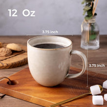 Load image into Gallery viewer, AmorArc 12oz Coffee Mugs, Ceramic Coffee Mugs set of 6 for Man, Woman, Dad, Mom, Modern Coffee Mugs with handle for Latte/Cappuccino/Milk/Cocoa. Dishwasher&amp;Microwave Safe, Cappuccino
