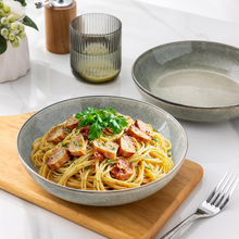 Load image into Gallery viewer, AmorArc 8.5'' Large Pasta Bowls, 36oz Stoneware Wide Serving Bowls Set of 6 for Kitchen for Salad,Fruit,Oatmeal, Microwave Safe, Reactive Glaze

