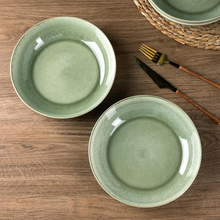 Load image into Gallery viewer, AmorArc 8.5'' Large Ceramic Pasta Bowls Set, 36oz Stoneware Bowls Set of 6 for Kitchen, Reavtive Glaze Bowls-Microwave,Dishwasher Safe for Pasta,Salad,Oatmeal-Olive Green
