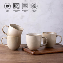 Load image into Gallery viewer, AmorArc 12oz Coffee Mugs, Ceramic Coffee Mugs set of 6 for Man, Woman, Dad, Mom, Modern Coffee Mugs with handle for Latte/Cappuccino/Milk/Cocoa. Dishwasher&amp;Microwave Safe, Cappuccino
