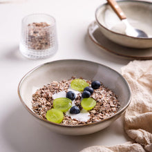 Load image into Gallery viewer, AmorArc Ceramic Cereal Bowls Set of 6, 24 oz Handmade Stoneware Bowls Set for Cereal Soup Salad, Stylish Kitchen bowls for Meal, Dishwasher &amp; Microwave Safe, Reactive Glaze-Cappuccino
