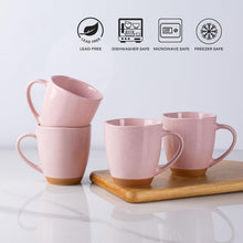 Load image into Gallery viewer, AmorArc 12oz Coffee Mugs, Ceramic Coffee Mugs set of 4 for Man, Woman, Dad, Mom, Modern Coffee Mugs with handle for Latte/Cappuccino/Milk/Cocoa. Dishwasher&amp;Microwave Safe, Cloud Pink
