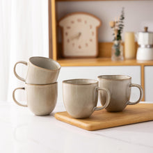 Load image into Gallery viewer, AmorArc 12oz Coffee Mugs, Ceramic Coffee Mugs set of 6 for Man, Woman, Dad, Mom, Modern Coffee Mugs with handle for Latte/Cappuccino/Milk/Cocoa. Dishwasher&amp;Microwave Safe, Cappuccino
