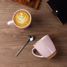 Load image into Gallery viewer, AmorArc 12oz Coffee Mugs, Ceramic Coffee Mugs set of 4 for Man, Woman, Dad, Mom, Modern Coffee Mugs with handle for Latte/Cappuccino/Milk/Cocoa. Dishwasher&amp;Microwave Safe, Cloud Pink
