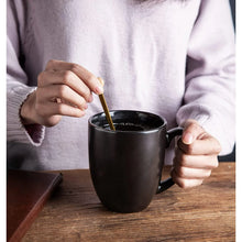 Load image into Gallery viewer, AmorArc 16oz Coffee Mugs Set of 6, Large Ceramic Coffee Mugs for Men Women Dad Mom, Modern Coffee Mugs with Handle for Tea/Latte/Cappuccino/Cocoa. Dishwasher&amp;Microwave Safe, Matte Black
