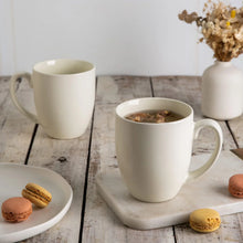 Load image into Gallery viewer, AmorArc 16oz Coffee Mugs Set of 6, Large Ceramic Coffee Mugs for Man, Woman, Dad, Mom, Modern Coffee Mugs with Handle for Tea/Latte/Cappuccino/Cocoa. Dishwasher&amp;Microwave Safe, Light Beige
