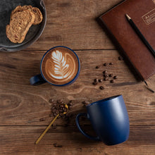 Load image into Gallery viewer, AmorArc 16oz Coffee Mugs Set of 6, Large Ceramic Coffee Mugs for Men, Women, Dad, Mom, Modern Coffee Mugs with Handle for Tea,Latte,Cappuccino,Cocoa. Dishwasher&amp;Microwave Safe, Matte Blue
