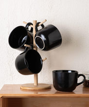 Load image into Gallery viewer, AmorArc 24 oz Soup Mugs with Handles, Jumbo Ceramic Bowls Mugs Set with handles for Coffee Cereal Cappuccino Snacks, Microwave&amp;Dishwasher safe Soup Cups for Meal-Black
