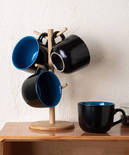 Load image into Gallery viewer, AmorArc 24 oz Soup Mugs with Handles, Jumbo Ceramic Bowls Mugs Set with handles for Coffee Cereal Cappuccino Snacks, Microwave&amp;Dishwasher safe Soup Cups for Meal-Blue
