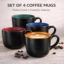 Load image into Gallery viewer, AmorArc 24 oz Soup Mugs with Handles, Jumbo Ceramic Bowls Mugs Set with handles for Coffee Cereal Cappuccino Snacks, Microwave&amp;Dishwasher safe Soup Cups for Meal-Multicolor
