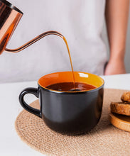 Load image into Gallery viewer, AmorArc 24 oz Soup Mugs with Handles, Jumbo Ceramic Bowls Mugs Set with handles for Coffee Cereal Cappuccino Snacks, Microwave&amp;Dishwasher safe Soup Cups for Meal-Orange
