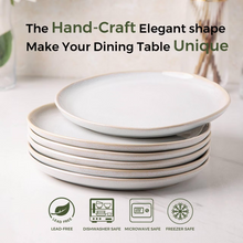 Load image into Gallery viewer, AmorArc Ceramic Dinner Plates Set of 6,10.5 Inch Handmade Reactive Glaze Stoneware Plates, Rustic Shape Dinnerware Dish Set for Kitchen, Microwave &amp; Dishwasher Safe, Scratch Resistant-Reactive Color
