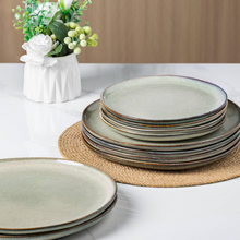 Load image into Gallery viewer, AmorArc Ceramic Dinner Plates Set of 6,10.5 Inch Handmade Reactive Glaze Stoneware Plates,Rustic Shape Dinnerware Dish Set for Kitchen,Microwave &amp; Dishwasher Safe,Scratch Resistant-Reactive Color
