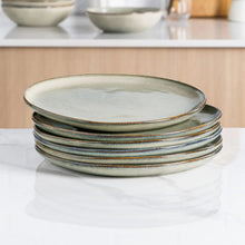 Load image into Gallery viewer, AmorArc Ceramic Dinnerware Sets,Handmade Reactive Glaze Stoneware Plates and Bowls Sets,Highly Chip and Crack Resistant | Dishwasher &amp; Microwave Safe Dishes Set,Service for 6 Set(18pc),Reactive Glaze
