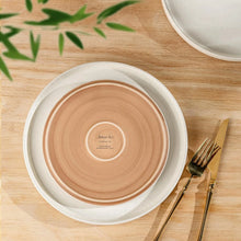 Load image into Gallery viewer, AmorArc Ceramic Dinnerware Set for 4 | Speckled Stoneware Plates and Bowls with unglazed terracotta | Scratch Resistant, Dishwasher &amp; Microwave Safe ,Service for 4 Dishes Set(12pcs),Beige
