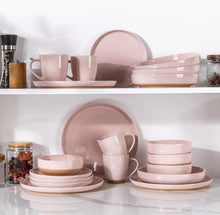 Load image into Gallery viewer, AmorArc 8.75'' Large Ceramic Pasta Bowls, 36oz Handpainted Stoneware Bowls Set of 4, Microwave&amp;Dishwasher Safe Bowls with Rustic Terracotta Underside for Pasta Salad, Cloud Pink
