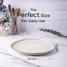 Load image into Gallery viewer, AmorArc Ceramic Plates Set of 6, 8.5 Inch Handmade Reactive Glaze Stoneware Plates set for Dessert, Salad, Appetizer, Dinner, Microwave &amp; Dishwasher Safe, Scratch Resistant-Cappuccino
