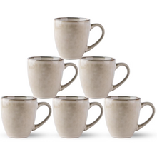 Load image into Gallery viewer, AmorArc Ceramic Coffee Mugs Set of 6, 12oz Stoneware Coffee Mugs Set For Dad Mom Women MEN, Light Weight Ceramic Coffee Cups for Latte/Tea/Beer/Hot Cocoa, Dishwasher &amp; Microwave Safe,Cappuccino
