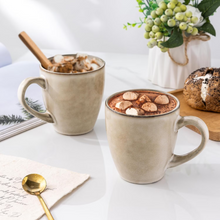 Load image into Gallery viewer, AmorArc Ceramic Coffee Mugs Set of 6, 12oz Stoneware Coffee Mugs Set For Dad Mom Women MEN, Light Weight Ceramic Coffee Cups for Latte/Tea/Beer/Hot Cocoa, Dishwasher &amp; Microwave Safe,Cappuccino
