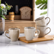 Load image into Gallery viewer, AmorArc Ceramic Coffee Mugs Set of 6, 12oz Stoneware Coffee Mugs Set For Dad Mom Women MEN, Light Weight Ceramic Coffee Cups for Latte/Tea/Beer/Hot Cocoa, Dishwasher &amp; Microwave Safe,Cappuccino
