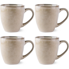 Load image into Gallery viewer, AmorArc Ceramic Coffee Mugs Set of 4, 12oz Stoneware Coffee Mugs Set For Dad Mom Women MEN, Light Weight Ceramic Coffee Cups for Latte/Tea/Beer/Hot Cocoa, Dishwasher &amp; Microwave Safe,Cappuccino
