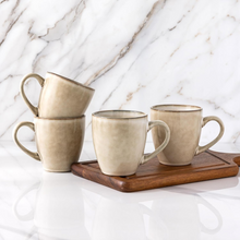 Load image into Gallery viewer, AmorArc Ceramic Coffee Mugs Set of 4, 12oz Stoneware Coffee Mugs Set For Dad Mom Women MEN, Light Weight Ceramic Coffee Cups for Latte/Tea/Beer/Hot Cocoa, Dishwasher &amp; Microwave Safe,Cappuccino
