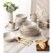Load image into Gallery viewer, AmorArc Ceramic Dinnerware Sets,Handmade Reactive Glaze Stoneware Plates and Bowls Sets,Highly Scratch Resistant | Dishwasher &amp; Microwave Safe Dishes Set,Service for 6 (18pc)
