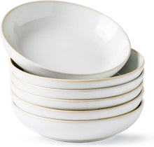 Load image into Gallery viewer, AmorArc 8.5'' Large Ceramic Pasta Bowls Set, 36oz Stoneware Pasta Serving Bowls Set of 6 for Kitchen, Wide Bowls for Pasta,Salad,Oatmeal, Microwave Safe, Reactive-Color
