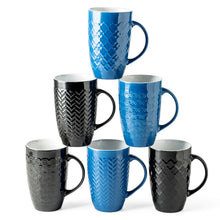 Load image into Gallery viewer, Ceramic Tall Coffee Mugs with Geometric Patterns 20OZ Set of 6 - ACM002
