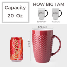 Load image into Gallery viewer, Ceramic Tall Coffee Mugs with Geometric Patterns 20OZ Set of 6 - ACM002
