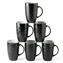 Load image into Gallery viewer, Ceramic Tall Coffee Mugs with Geometric Patterns 20OZ Set of 6 - ACM002
